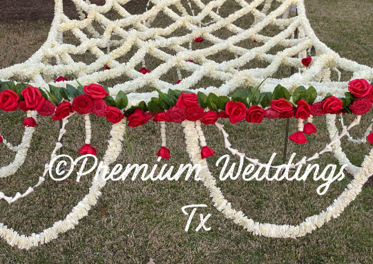 Phoolo Ki Chadar White Flowers - Premium Weddings TX