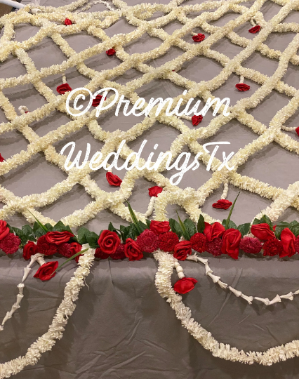 Phoolo Ki Chadar White Flowers - Premium Weddings TX