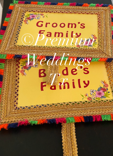 Bride Groom Banners - Yellow