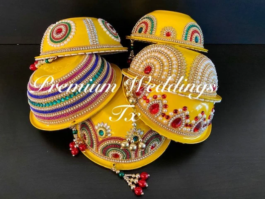 Handmade Decorative Bowls - Yellow Assorted Designs - Premium Weddings TX