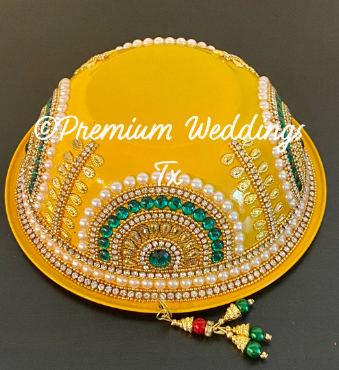 Handmade Yellow Decorative Bowls, Yellow bowls, Yellow decorative bowls, Shaadi Decor, shaadi, puja accessories, pithi, mehndi decor, Mehndi Bowls, Haldi Bowls, Haldi Accessories, Haldi, Dholki Decor, Decorative Bowls