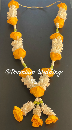 Artificial Yellow Rose Handmade Garlands - Set of 2 - Premium Weddings TX