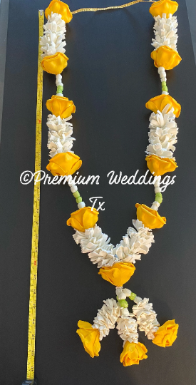 Artificial Yellow Rose Handmade Garlands - Set of 2 - Premium Weddings TX