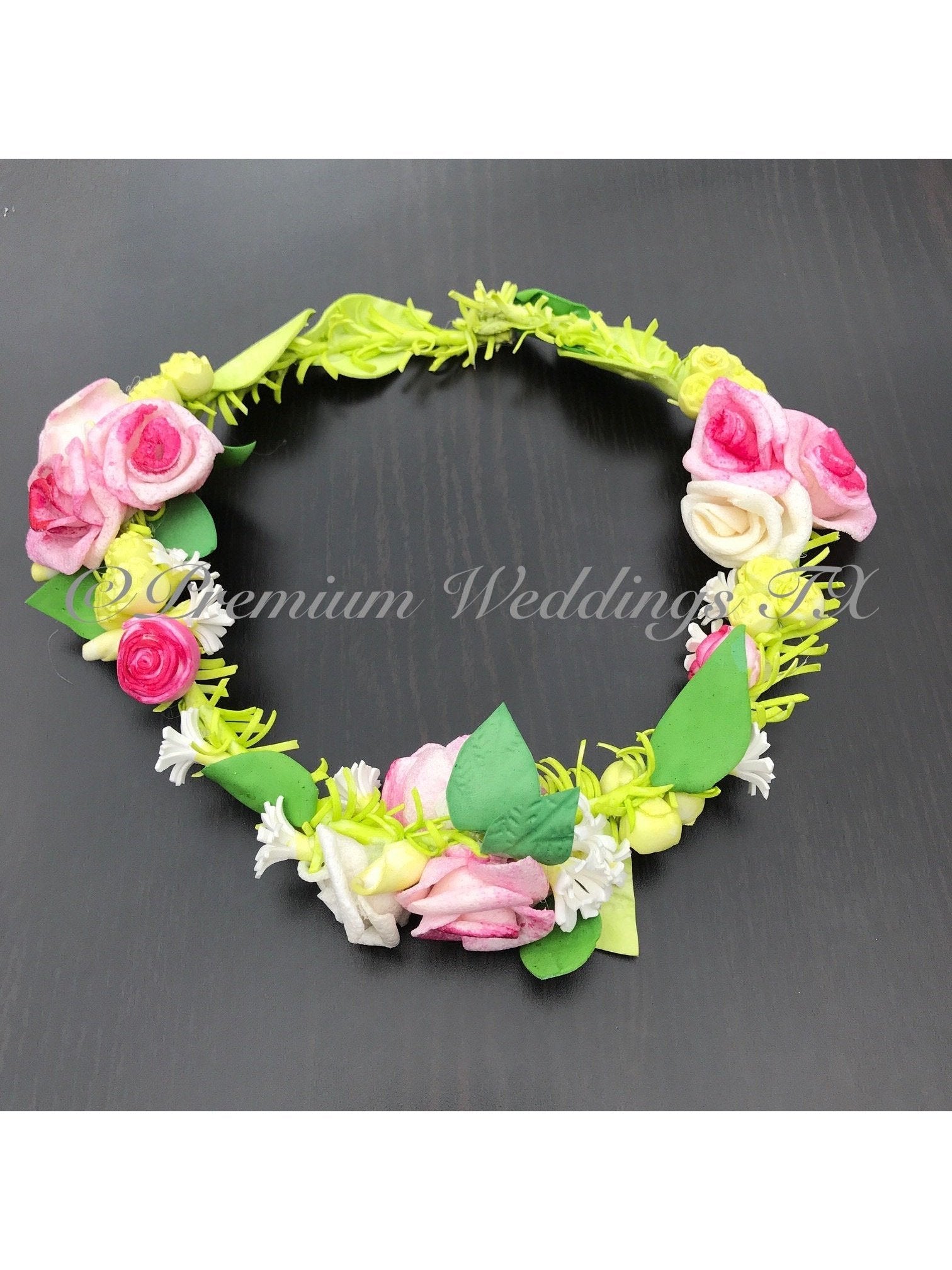Floral Head Wreath / Tiara - 1Ct - Premium Weddings TX