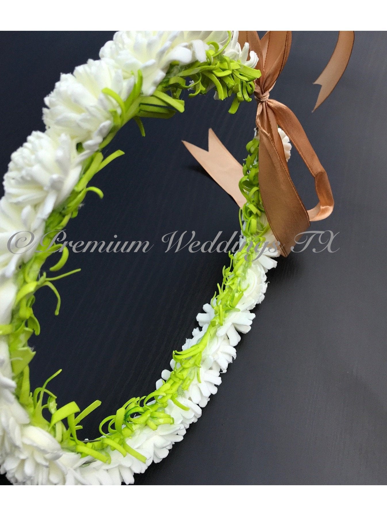 White Frill Head Wreath - 1