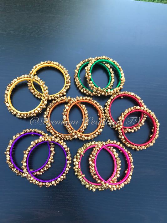 Ghungroo Indian Bangles - 1 Pair - Premium Weddings TX