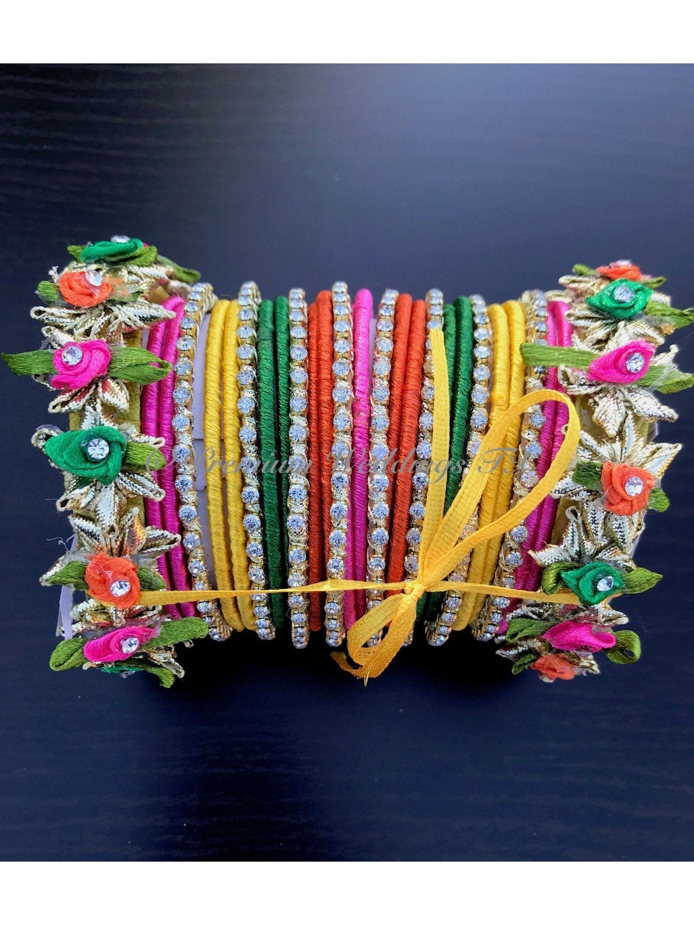 Resham Bangles - Handmade Assorted Style & Color - Premium Weddings TX