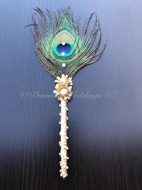 Gold Peacock Feather Nikkah Pen - 1 Pen - Premium Weddings TX