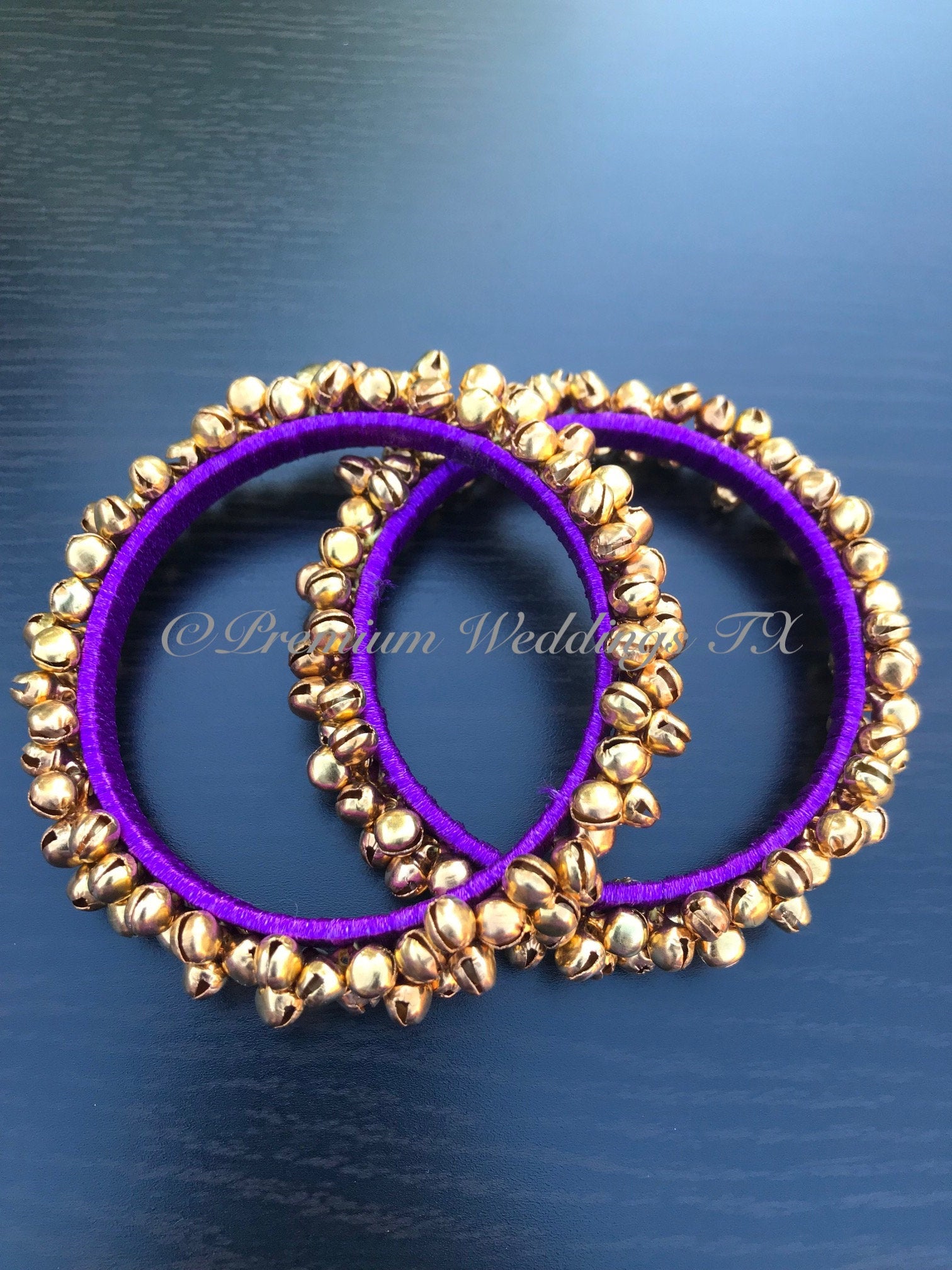 Ghungroo Indian Bangles - 1 Pair - Premium Weddings TX