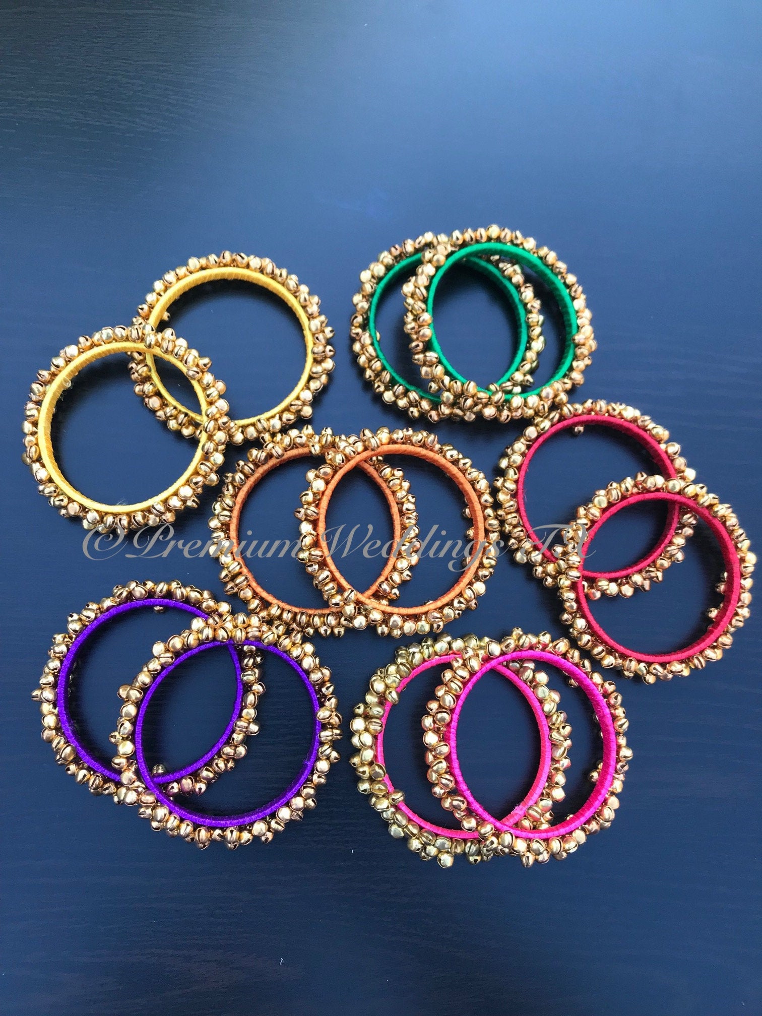 Ghungroo Indian Bangles - 1 Pair - Premium Weddings TX