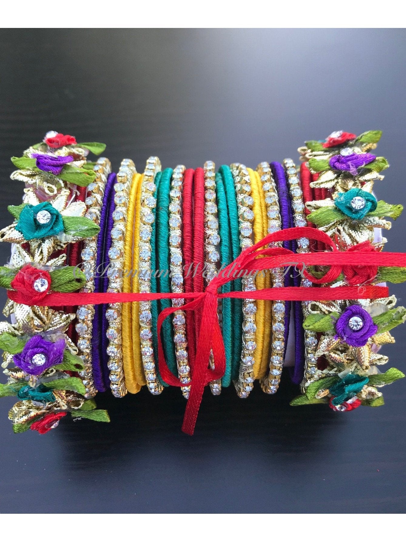 Resham Bangles - Handmade Assorted Style & Color - Premium Weddings TX