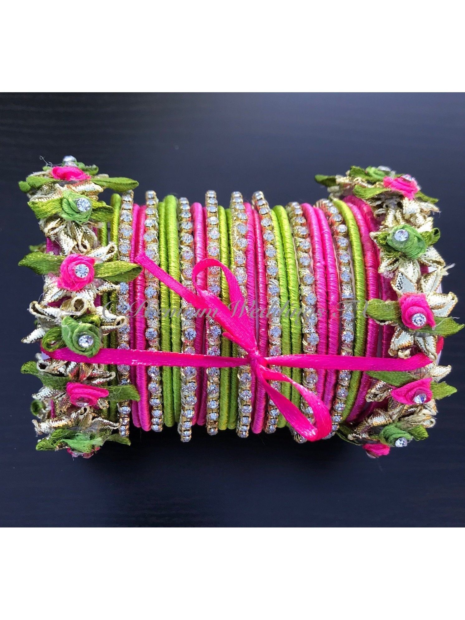 Resham Bangles - Handmade Assorted Style & Color - Premium Weddings TX