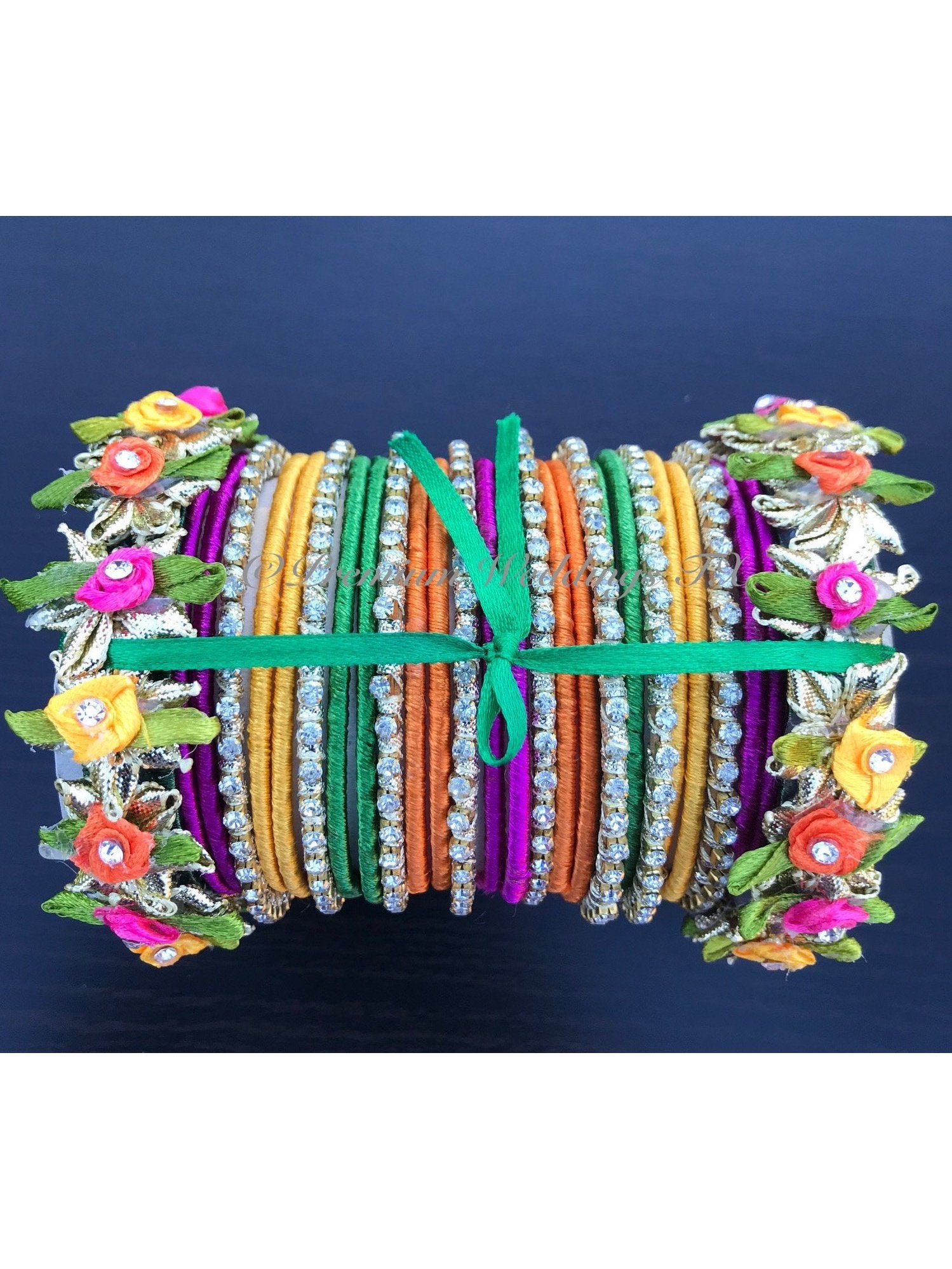 Resham Bangles - Handmade Assorted Style & Color - Premium Weddings TX