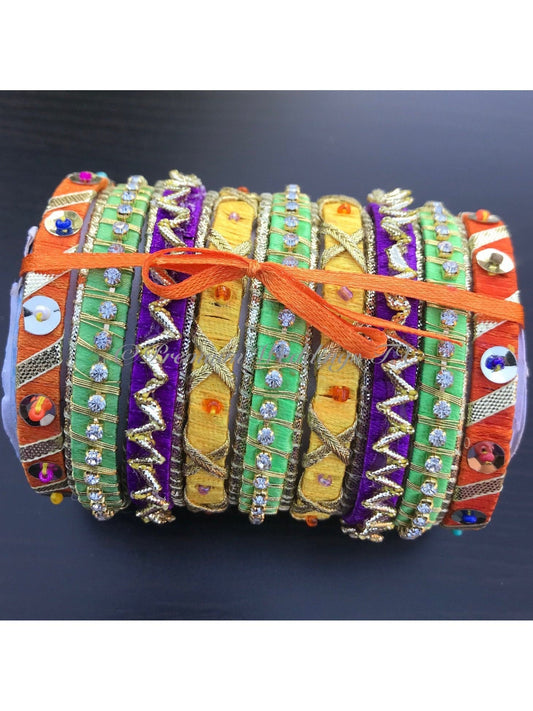Resham Bangles / Indian Bangles - Handmade Assorted Color - Premium Weddings TX