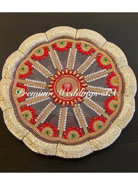 Red Dry Fruit Decorative Box - Premium Weddings TX