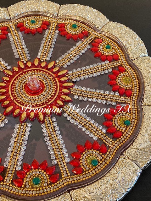Red Dry Fruit Decorative Box - Premium Weddings TX