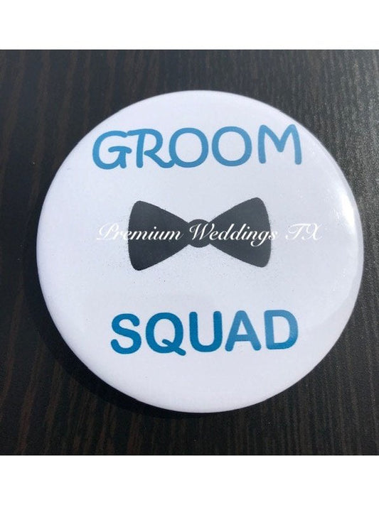 Groom Squad Badges - 1Ct