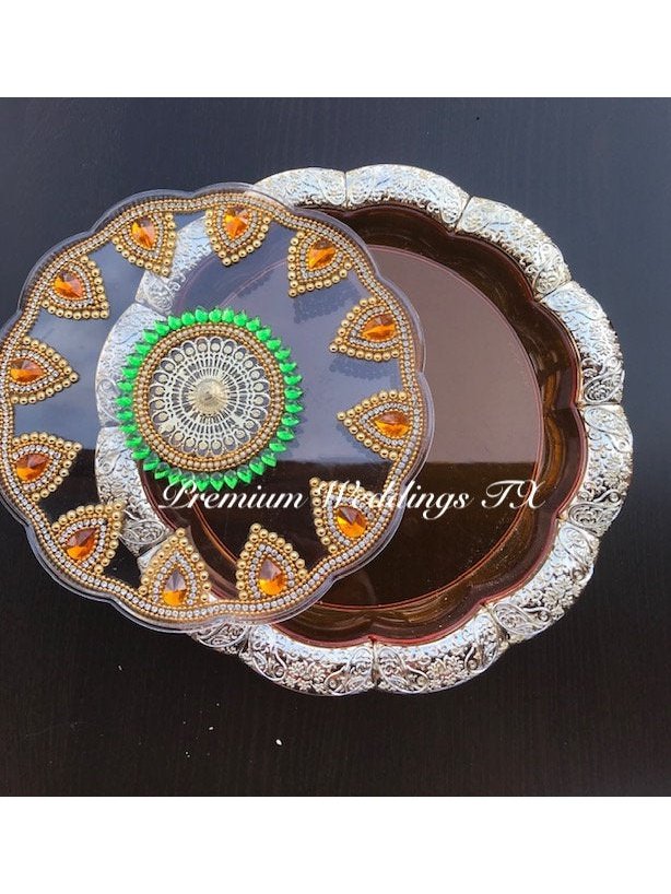Yellow Dry Fruit Decorative Box - Premium Weddings TX