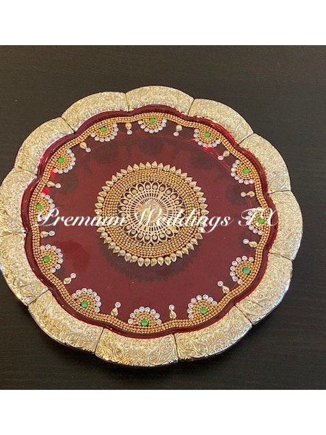 Red Dry Fruit Decorative Box - Premium Weddings TX