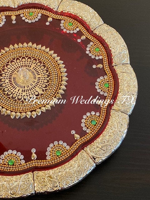 Red Dry Fruit Decorative Box - Premium Weddings TX
