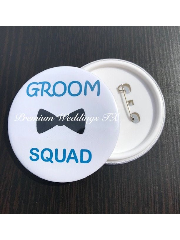 Groom Squad Badges - 1Ct