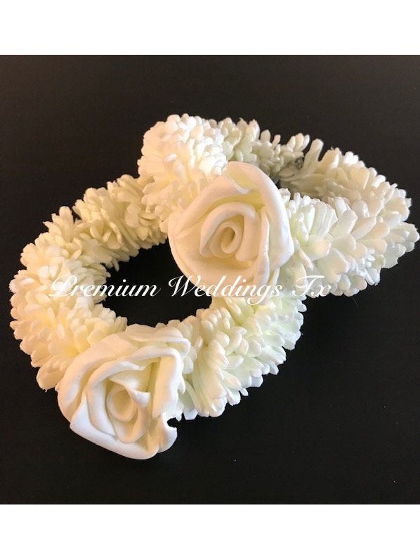 White Rose Gajra Bangles - Premium Weddings TX