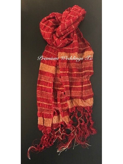 Red Men's Dupatta - 1Ct - Premium Weddings TX