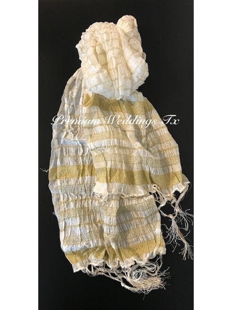 White Men's Dupatta - 1Ct - Premium Weddings TX