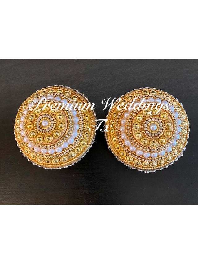 Pearl & Gold Decorative Sapatia - 2Ct - Premium Weddings TX