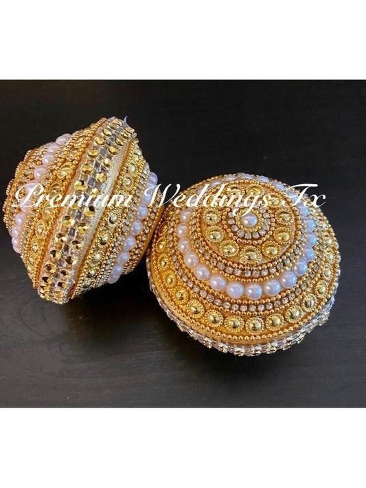 Pearl & Gold Decorative Sapatia - 2Ct - Premium Weddings TX