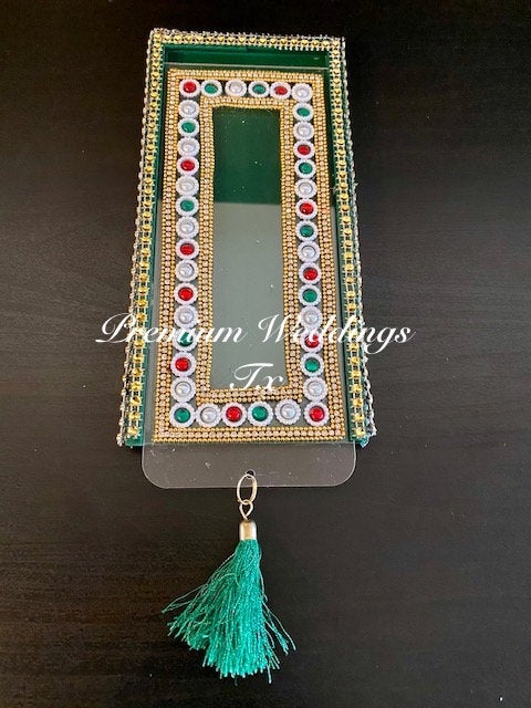 Green Acrylic Money Envelope - 1Ct - Premium Weddings TX