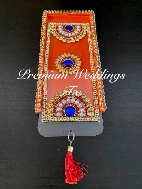 Orange Acrylic Money Envelopes - 1Ct - Premium Weddings TX