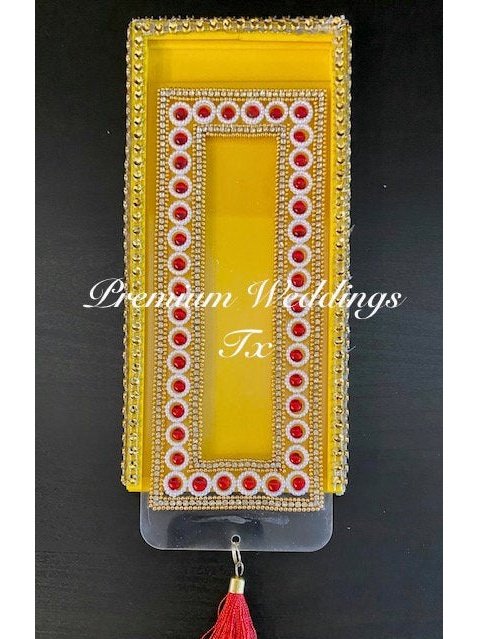 Yellow Acrylic Money Envelopes - 1Ct