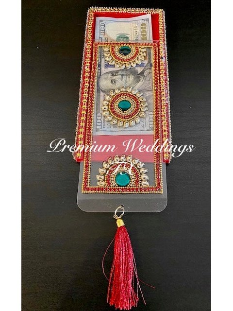 Red Acrylic Money Envelopes - 1Ct - Premium Weddings TX
