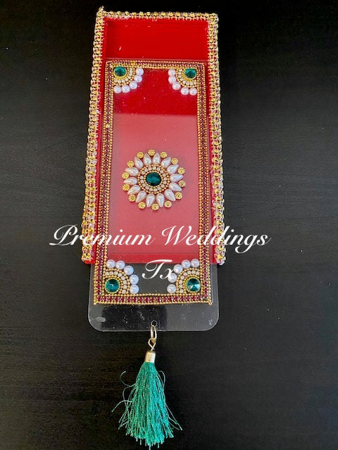 Red Acrylic Money Envelopes - 1Ct - Premium Weddings TX