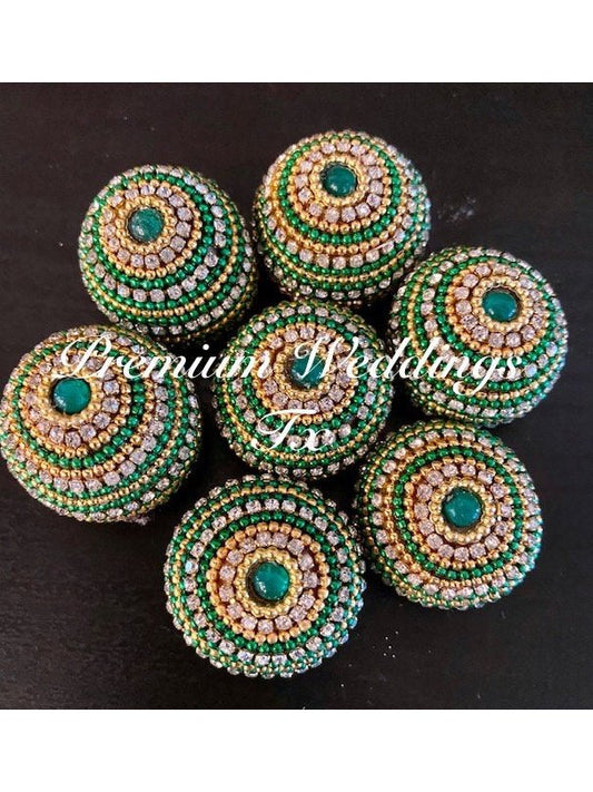 Decorative Green Beaded Embellished Supari, Gotta Parch Supari, Supari for Puja, Wedding Supari, hindu wedding, indian wedding, puja, supari, pakistani wedding, mayoon, haldi, pithi
