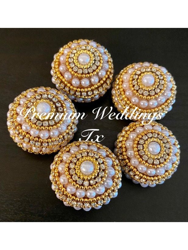 Decorative Gold & Pearl Beaded Embellished Supari, Gotta Parch Supari, Supari for Puja, Wedding Supari, hindu wedding, indian wedding, puja, supari, pakistani wedding, mayoon, haldi, pithi