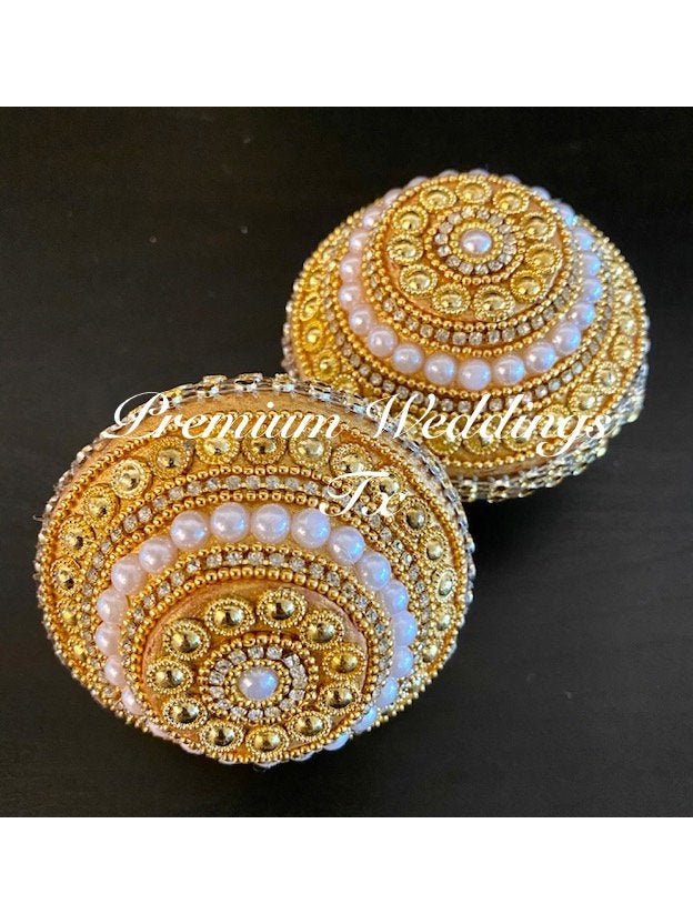 Pearl & Gold Decorative Sapatia - 2Ct - Premium Weddings TX
