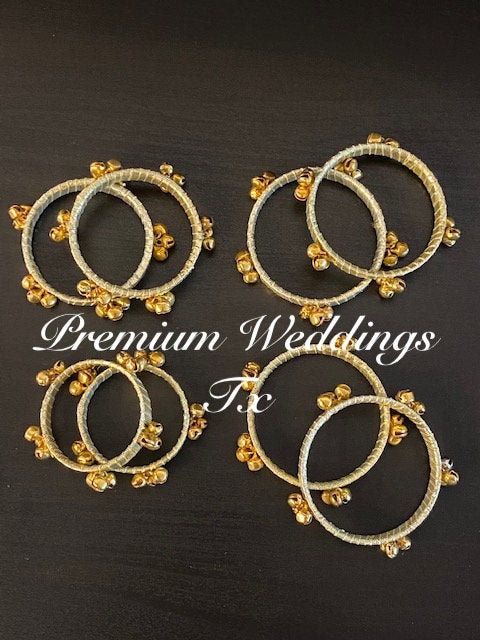 Kids Ghungroo Bangles - 1 Pair - Premium Weddings TX