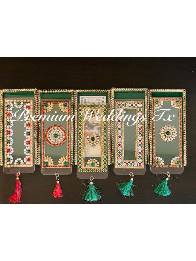 Green Acrylic Money Envelope - 1Ct - Premium Weddings TX