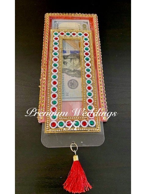 Pink Acrylic Money Envelope - 1Ct - Premium Weddings TX