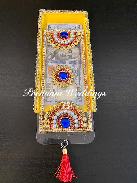 Yellow Acrylic Money Envelopes - 1Ct