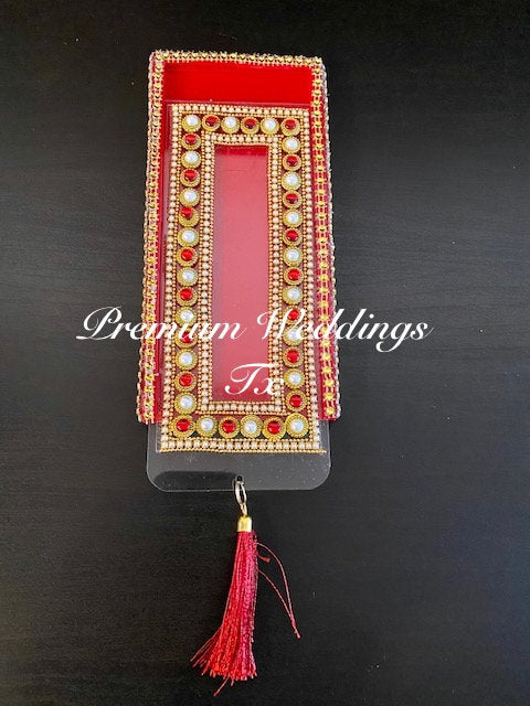 Red Acrylic Money Envelopes - 1Ct - Premium Weddings TX