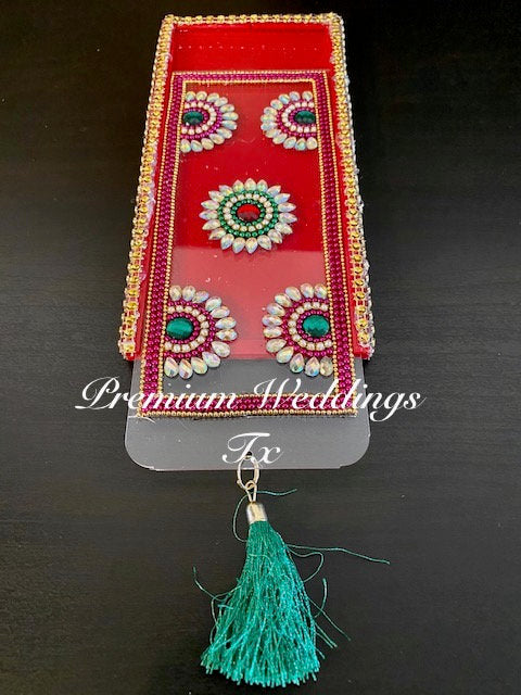 Red Acrylic Money Envelopes - 1Ct - Premium Weddings TX