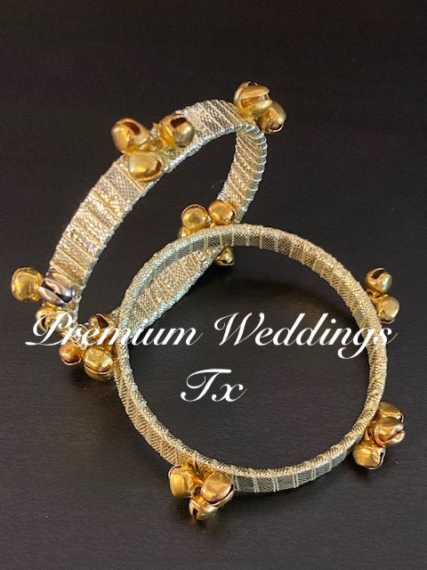 Kids Ghungroo Bangles - 1 Pair - Premium Weddings TX