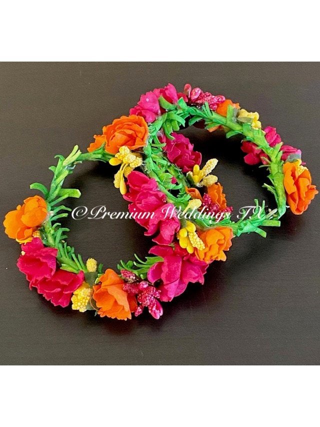 Tropical Flower Gajra Set - Premium Weddings TX