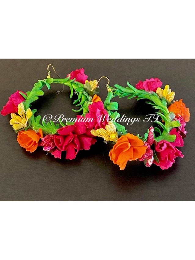 Tropical Flower Gajra Set - Premium Weddings TX