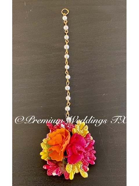 Tropical Flower Gajra Set - Premium Weddings TX