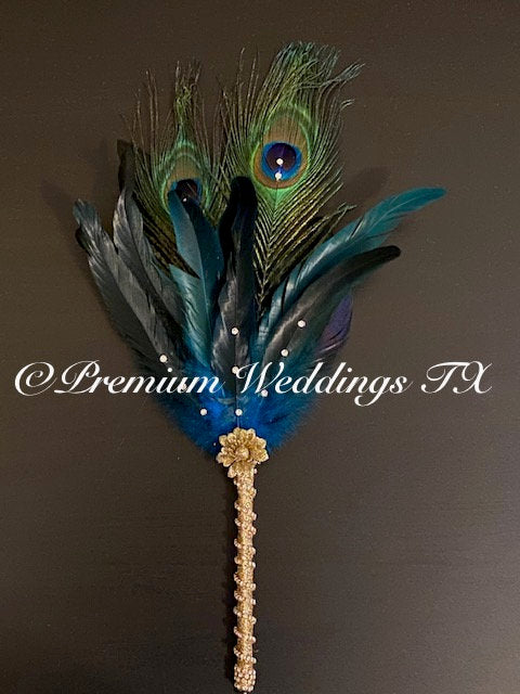 Real Peacock Feather Nikkah Pen - 1 Pen