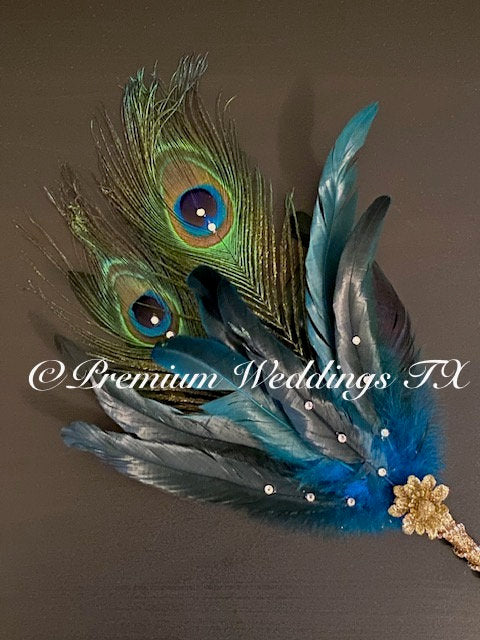 Real Peacock Feather Nikkah Pen - 1 Pen